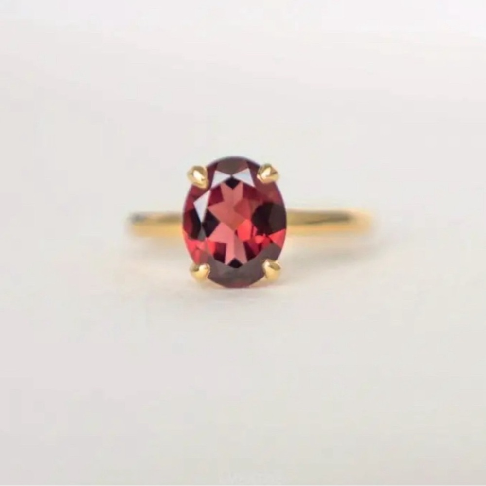 Ruby Oval Cut Gemstone Ring